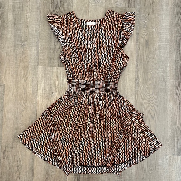 Ramy Brook Striped Jessie V-Neck Mini Dress - Picture 4 of 8